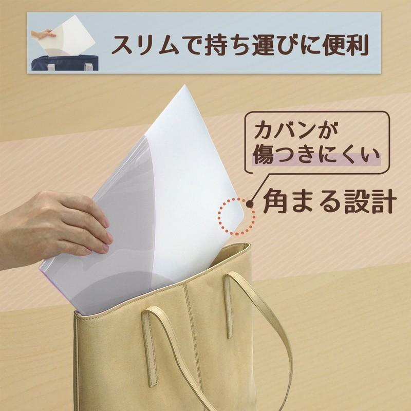 【欠品中：1月中旬入荷予定】プラス(PLUS) スリムホルダーファイル A4 4ポケット Pasty パスティ FC-860SHF バニラホワイト 98-867 | PLUS | 06