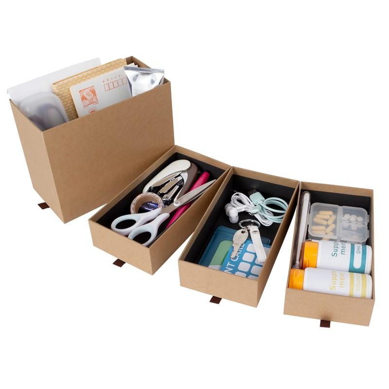 プラス(PLUS) 収納ボックス リビングポスト II (LIVING POST) Y4S 小物整理箱 クラフト LP-201Y4-S 85-651 | PLUS | 03