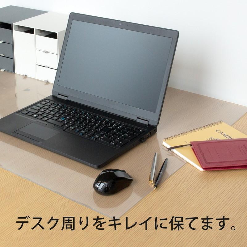 プラス (PLUS) デスクマット 透明 非転写 フッ素 ラミネート 1.2mm厚 990 × H690mm シングル 41-165　DM-107FRS | PLUS | 02