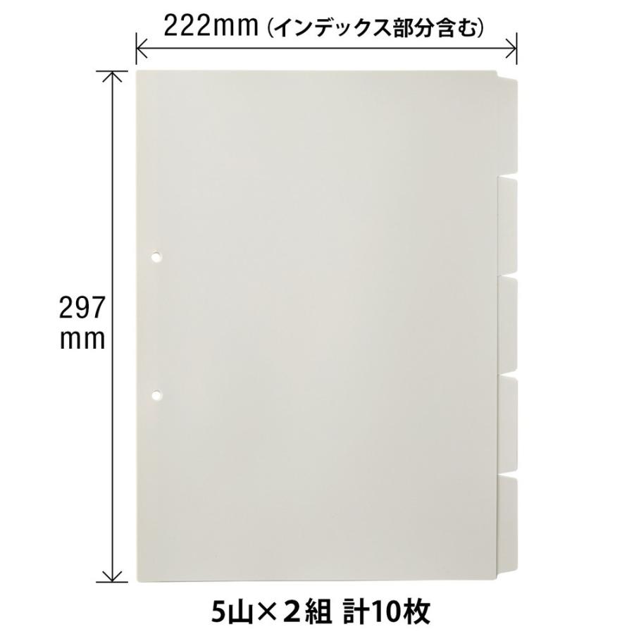 プラス(PLUS) たすけあ インデックス A4 2穴 ラベルがはがせる 印字なし 5山×2 98-081 | PLUS | 04
