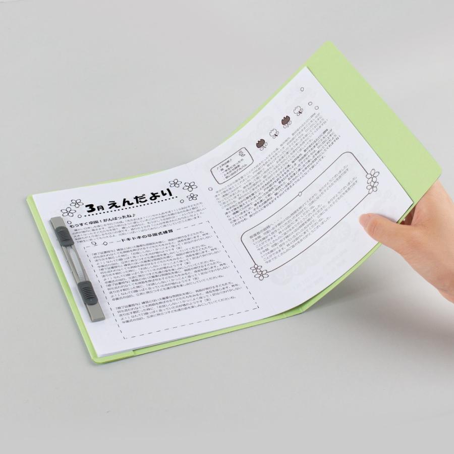プラス(PLUS) フラットファイル A5縦（A4書類二つ折り収容）グリーン 10冊 NO.045F 79-696 ×10 | PLUS | 03