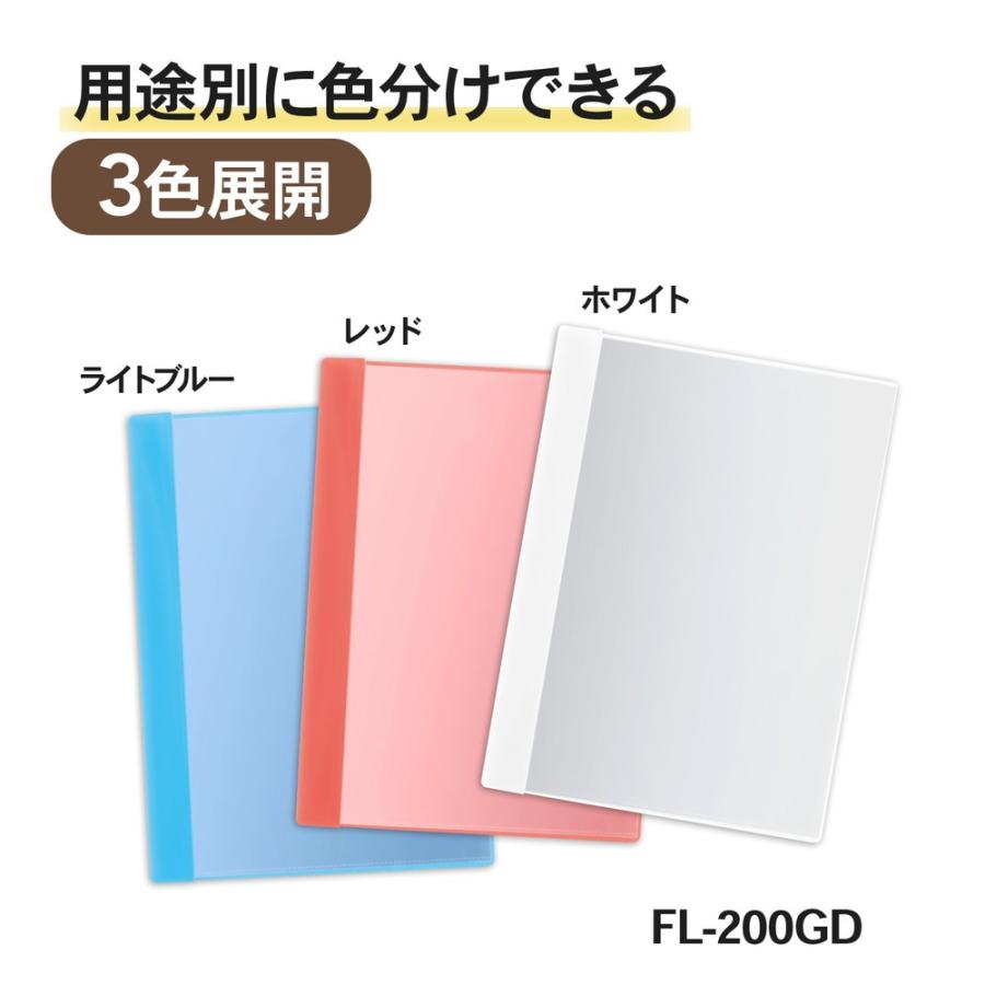 プラス(PLUS) クリアーファイル 通知表ファイル A4 横入れ 12ポケット レッド FL-200GD 79-926 | PLUS | 06