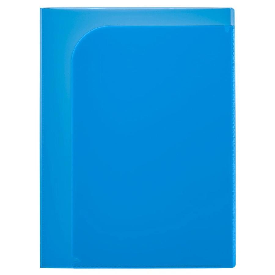 プラス(PLUS) クリアホルダー 通知表ホルダー 6ポケット 見開き収容可 ネイビー FL-200SF 79-821 | PLUS