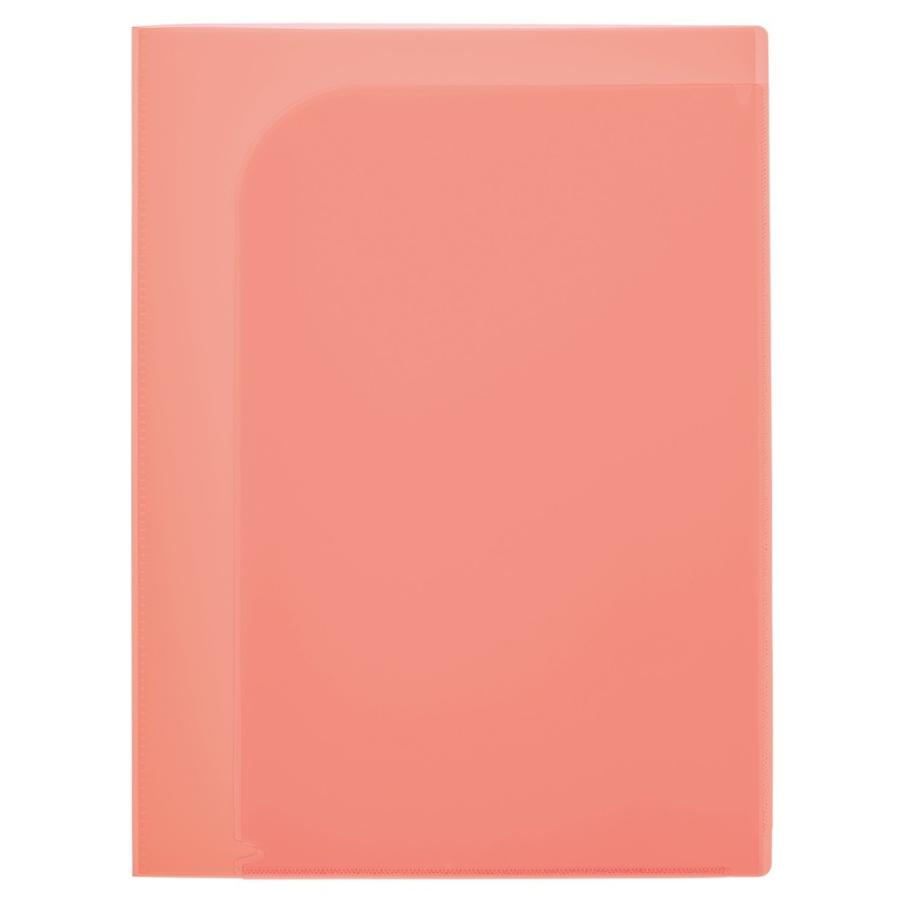 プラス(PLUS) クリアホルダー 通知表ホルダー 6ポケット 見開き収容可 ピンク FL-200SF 79-823 | PLUS