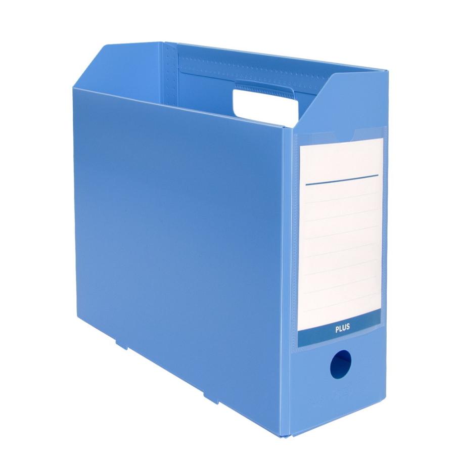 プラス PLUS 抗菌 PPボックス ファイル A4-E ブルー 76525 | PLUS