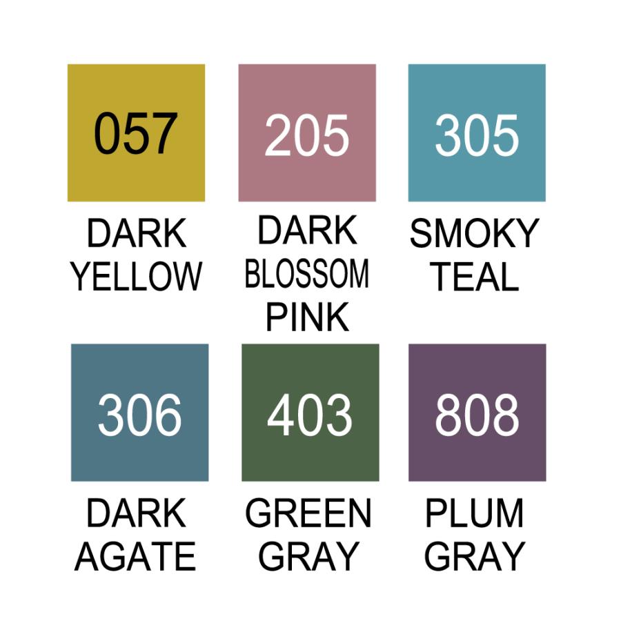 呉竹 ZIG クリーンカラー リアルブラッシュ スモーキーカラー・6V 毛筆ペン カラーペン | 呉竹 | 01