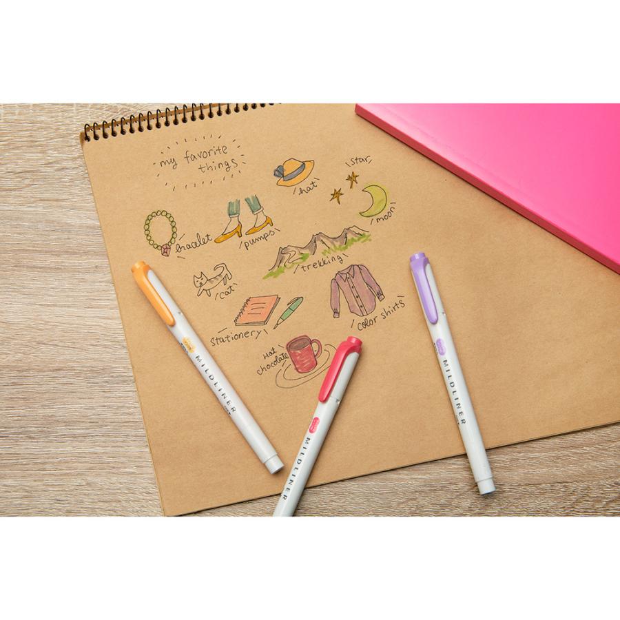 ゼブラ ZEBRA マイルドライナー ほんのり蛍光色 5色セット WKT7-5C-N | ZEBRA | 03