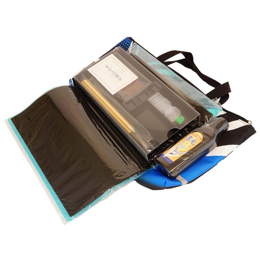 呉竹 kuretake 書道セット ブルー GC510-12 書道 学校 習字 筆 学童 墨 | 無印良品 | 12