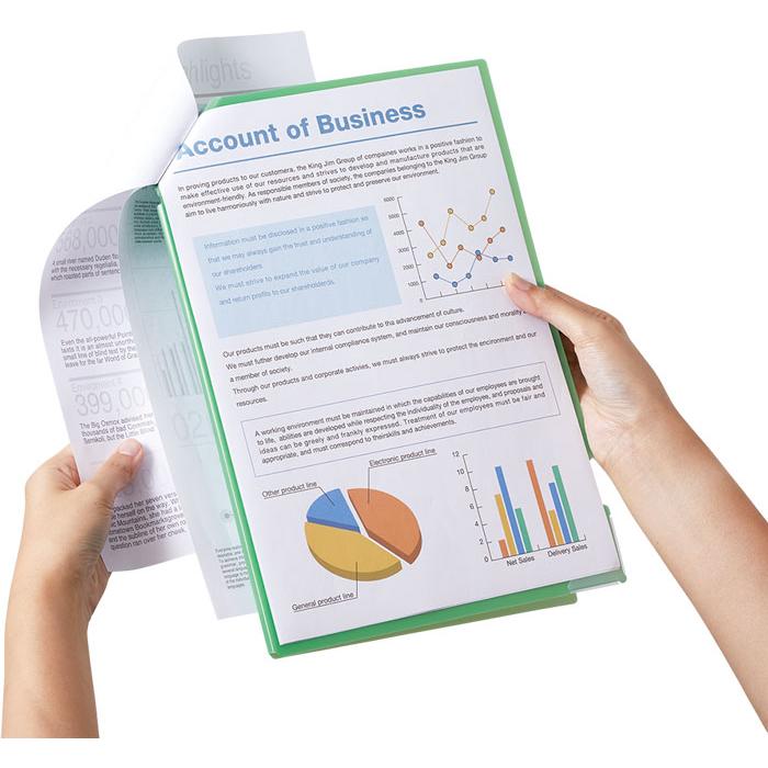 キングジム＜KING JIM＞ ナナメクリ ファイル A4 シロ 580シロ 5冊セット | KING JIM | 03