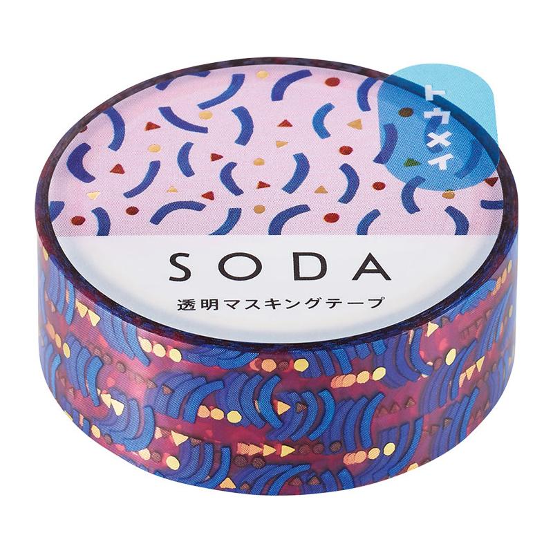 ソ−ダ 透明マステ パタ−ン  3個入り CMTH15-002 | KING JIM