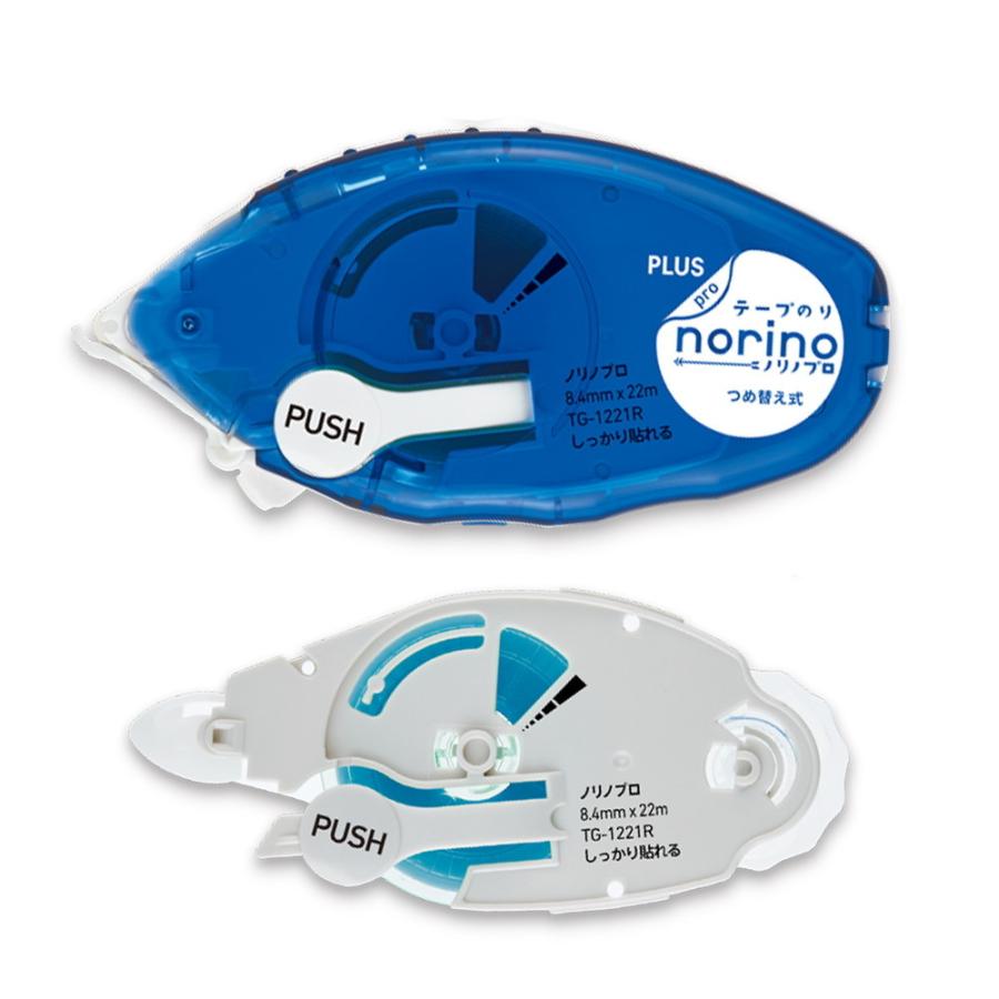 プラス PLUS テープのり プリット ノリノプロ ドット 「しっかり貼れる」 8.4mm幅 本体+つめ替え 徳用 TG-1221-11 | PLUS | 01