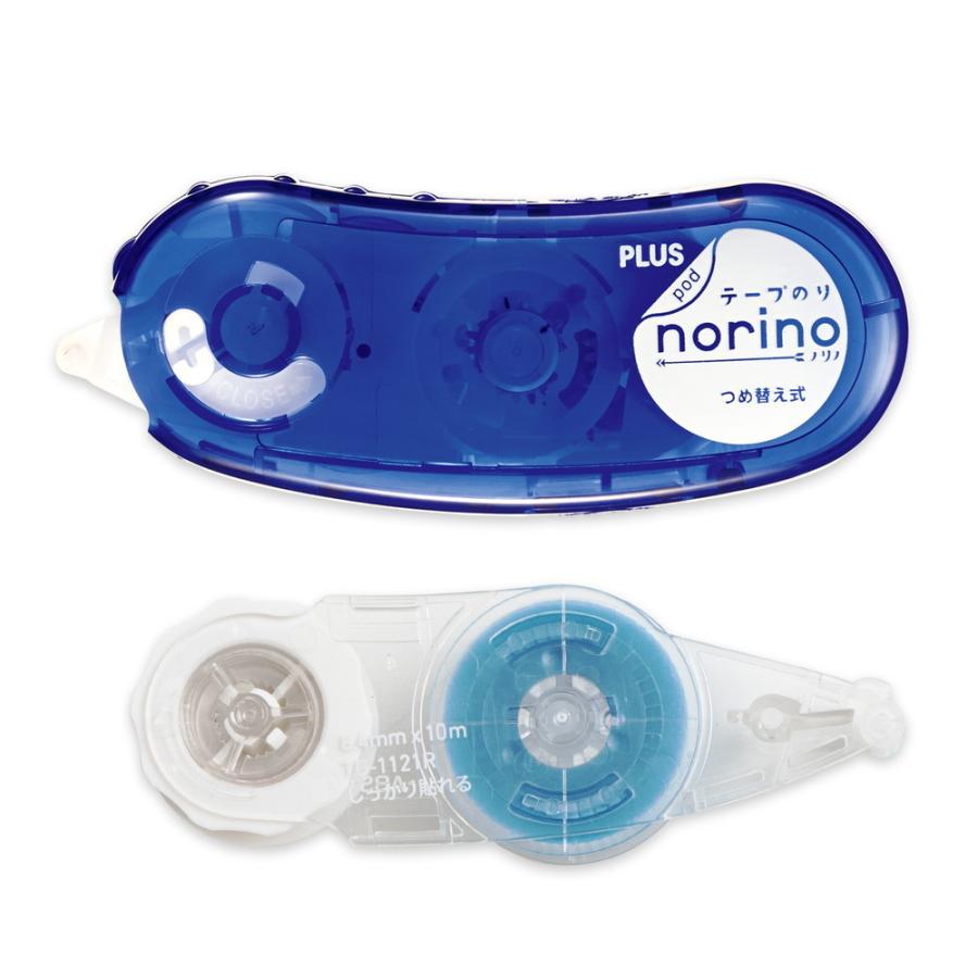 プラス PLUS テープのり プリット ノリノポッド ドット 「しっかり貼れる」 8.4mm幅 本体+つめ替え 徳用 TG-1121-11 | PLUS | 01