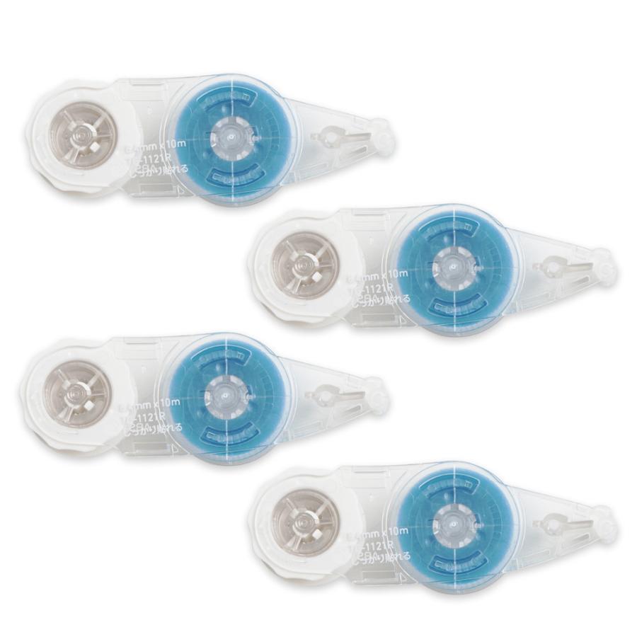 プラス PLUS テープのり プリット ノリノポッド ドット 「しっかり貼れる」 8.4mm幅  つめ替え 4個入 徳用 TG-1121R-4 | PLUS | 01