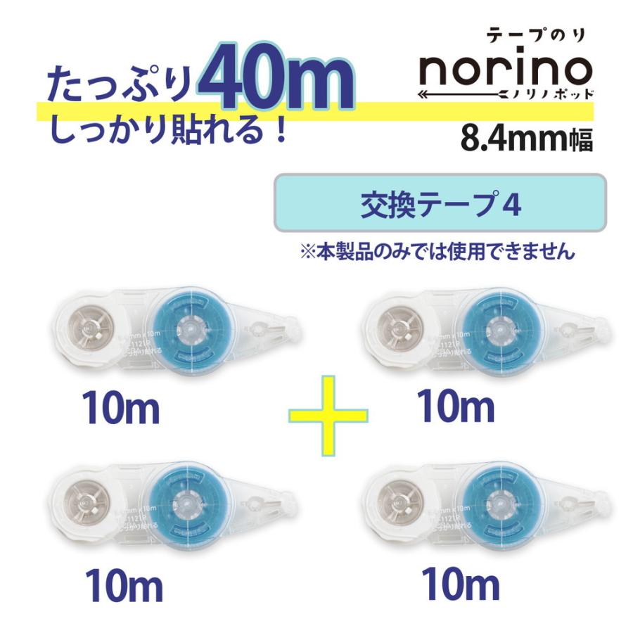 プラス PLUS テープのり プリット ノリノポッド ドット 「しっかり貼れる」 8.4mm幅  つめ替え 4個入 徳用 TG-1121R-4 | PLUS | 02