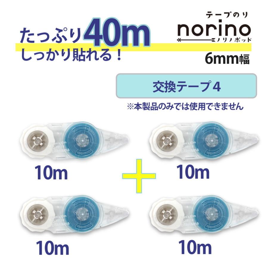 プラス PLUS テープのり プリット ノリノポッド ドット 「しっかり貼れる」 6mm幅 つめ替え 4個入 徳用 TG-1111R-4 | PLUS | 02