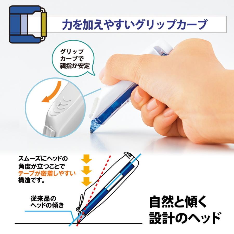 プラス PLUS 修正テープ ホワイパースイッチ 本体 5mm幅 交換テープ付 徳用 WH-1515‐11 | PLUS | 06