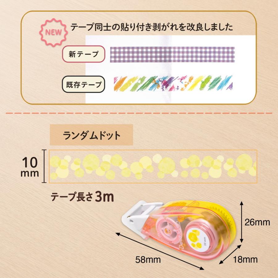 プラス PLUS デコレーションテープ デコラッシュ 太幅タイプ ランダムドット DC-080-6 | PLUS | 03