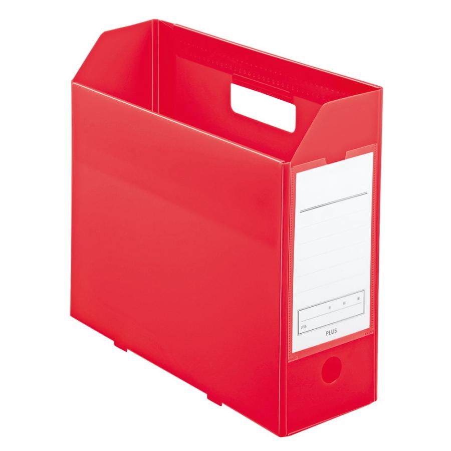 プラス PLUS 年組氏名スクール PPボックスファイル A4-E レッド FL-199SF 79-893 | PLUS