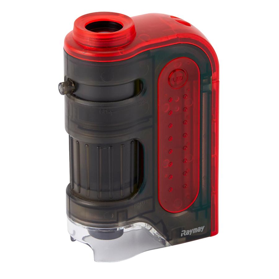 レイメイ藤井 raymay 片手サイズのハンディ顕微鏡ZOOM 倍率60-120倍 ミクロ体感セット レッド RXTG3R | レイメイ藤井 | 04