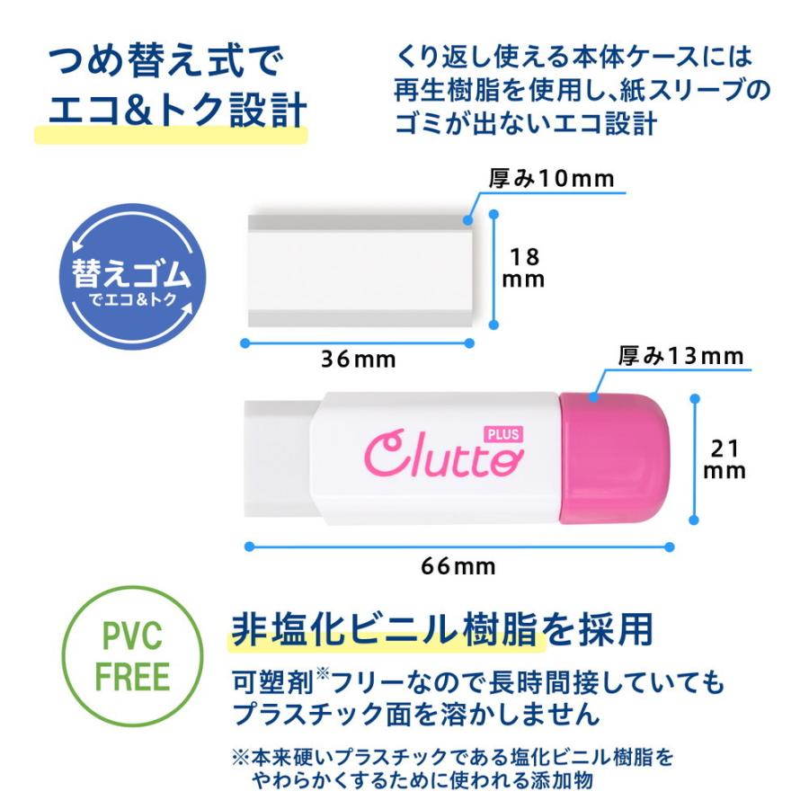 プラス  PLUS  ケース消しゴム くるっと Clutto ピンク ER-0111  36-879 | PLUS | 06