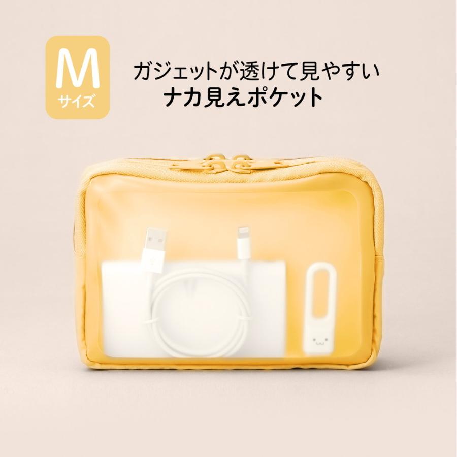 プラス PLUS ナカ見え　ガジェットポーチＭ　イエロー | PLUS | 02