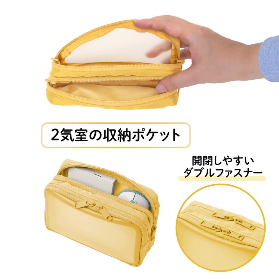 プラス PLUS ナカ見え　ガジェットポーチＭ　イエロー | PLUS | 04