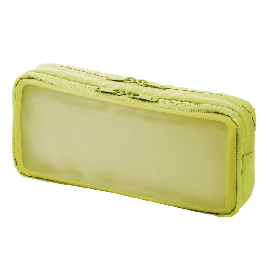 プラス PLUS ナカ見え　ガジェットポーチＬ　グリーン | PLUS