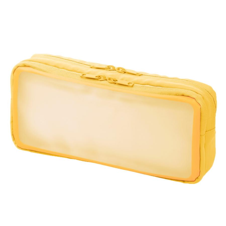 プラス PLUS ナカ見え　ガジェットポーチＬ　イエロー | PLUS