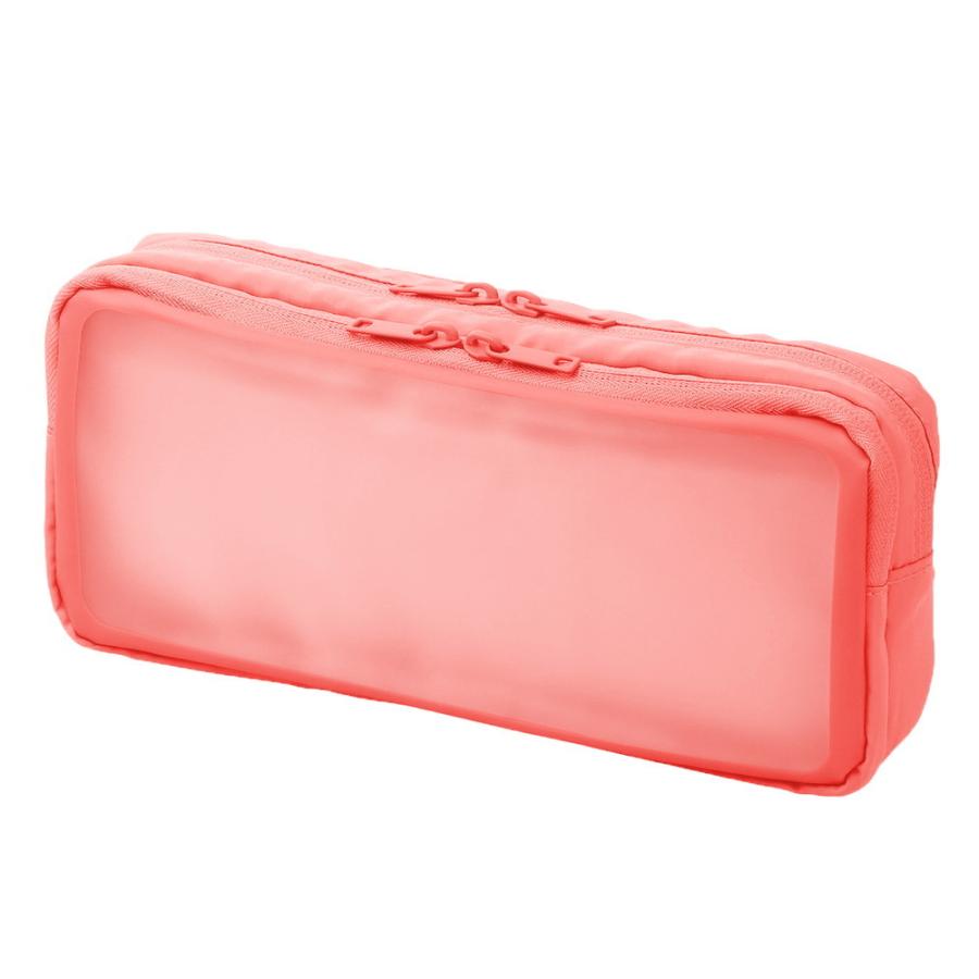 プラス PLUS ナカ見え　ガジェットポーチＬ　ピンク | PLUS