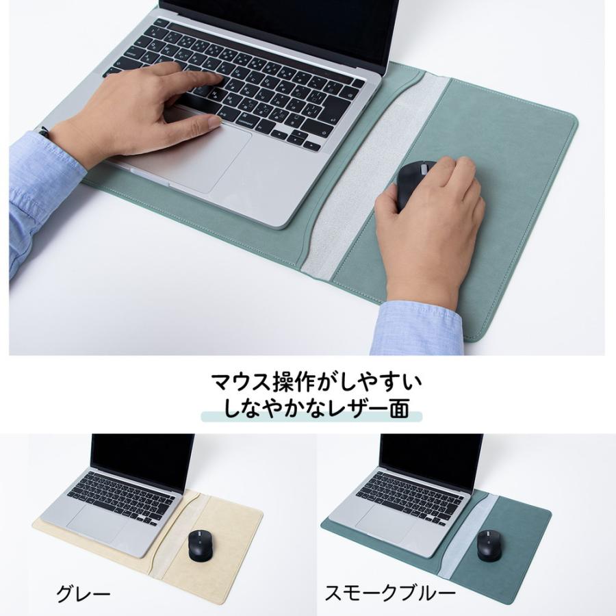 プラス PLUS マウスパッドになるPCケース　スモークブルー | PLUS | 05