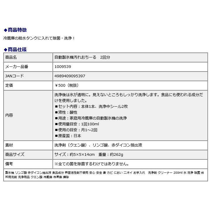 アイメディア AIMEDIA 自動製氷機汚れおちーる　2回分 | アイメディア | 04