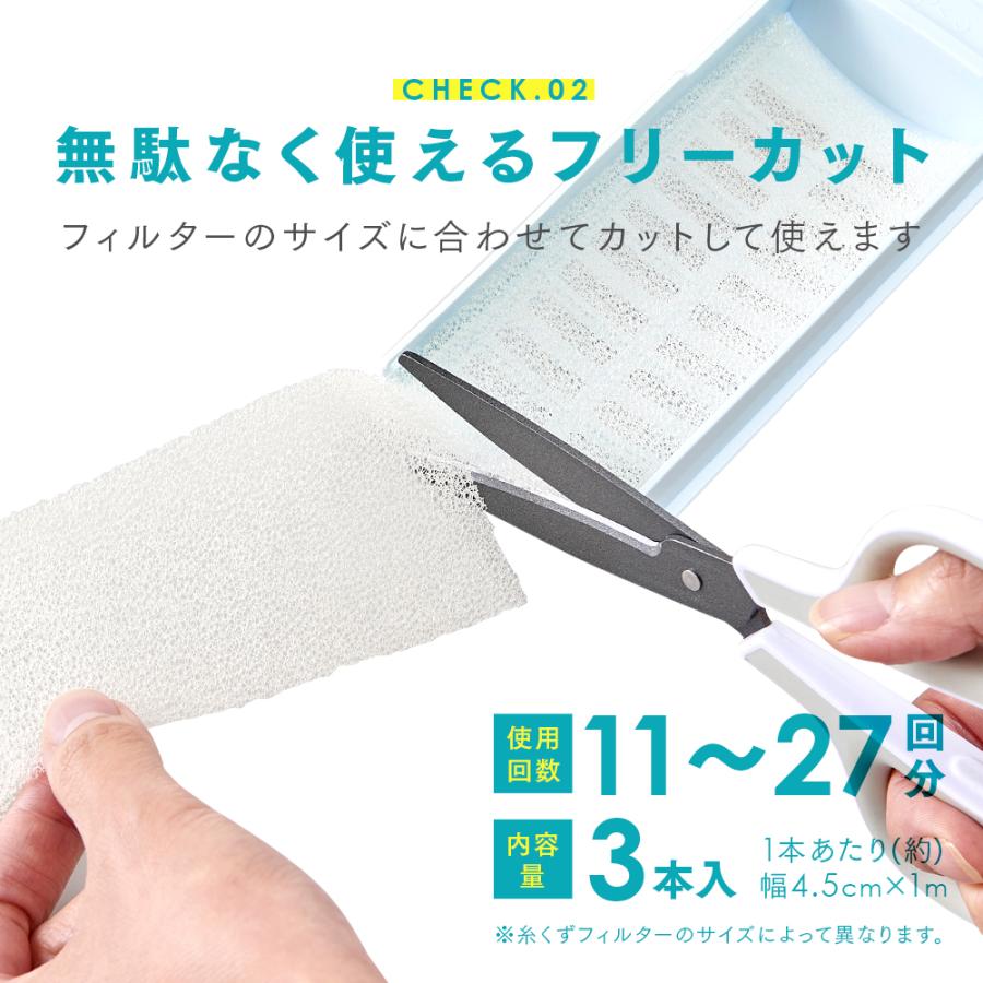 アイメディア AIMEDIA シート型洗濯機ゴミ取りフィルター縦型洗濯機用3本入 | アイメディア | 03