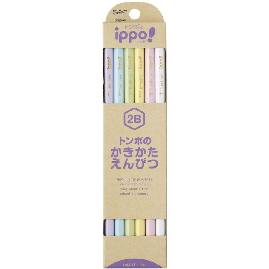 トンボ鉛筆 Tombow かきかた鉛筆 ナチュラル パステル ２Ｂ KB-KNPT01-2B 小学校 学童 ダース | トンボ鉛筆
