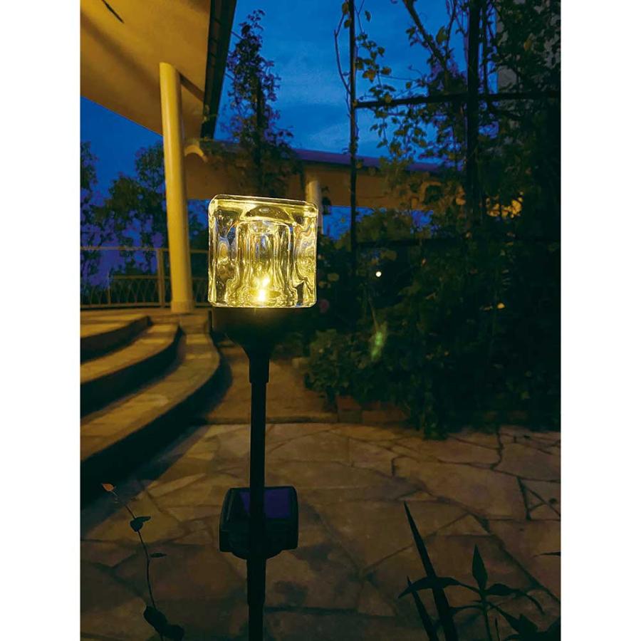 キシマ KISHIMA キューブ スティック ソーラーガーデンライト KL-10389 ソーラーライト 屋外用 おしゃれ 映え ガーデニング 庭 | ブランド登録なし | 03