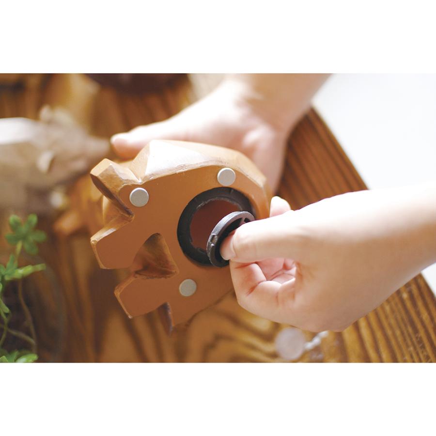 キシマ KISHIMA Suora スオーラマネーバンク ベアー KH-61227 貯金箱 北欧 木彫り調 動物 癒し インテリア | ブランド登録なし | 02