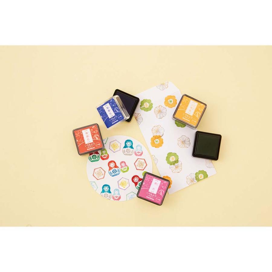 シヤチハタ Shachihata いろもよう わらべ 山吹色 HAC-S1-CY いろもよう 消しゴムハンコ スタンプ台 | シヤチハタ | 02