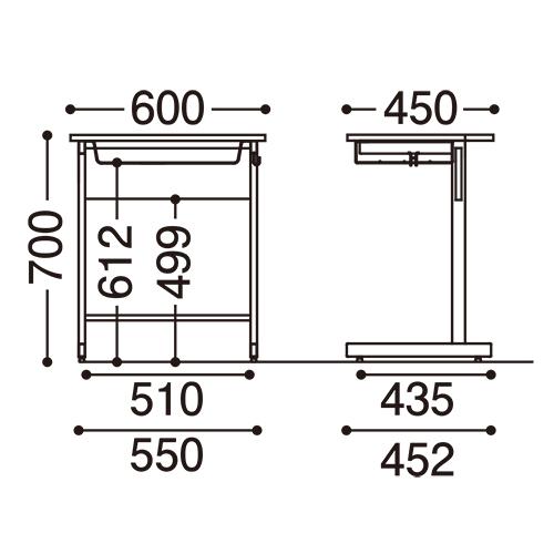 アールエフヤマカワ テーブル RFJD3-6045WL ホワイト 127893 | アール・エフ・ヤマカワ | 03