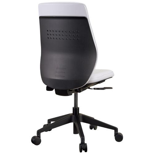 CMC(中央可鍛工業) 事務イス NC-200V ライトグレー レザー張り 128125 | ブランド登録なし | 01