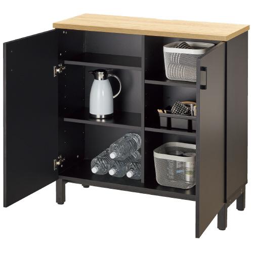 アールエフヤマカワ 収納付カウンター 両開き RFDBC-1040NB-DR 128171 | アール・エフ・ヤマカワ | 01