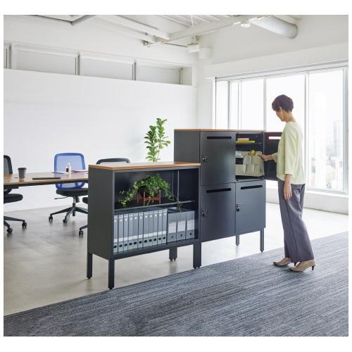 プラス Jeオープン保管庫 JE-70E TBK D450 128213 | PLUS | 02