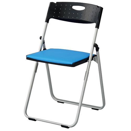 アイリスチトセ 折畳イス CAL-X02S-V 座パッド付 ブルー 128239 | アイリスチトセ