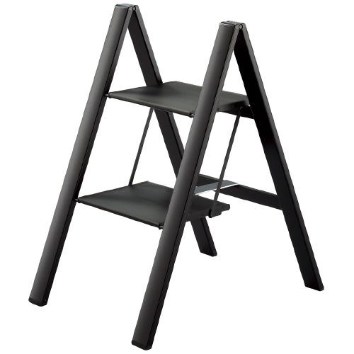 長谷川工業 踏み台 スリムステップ 2段 SJ-2d(BK) 128304 | 長谷川工業