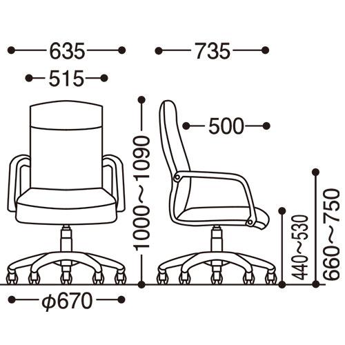 ジョインテックス 役員イス C101JA 本皮張り（裏面合皮） 192902 | ブランド登録なし | 01