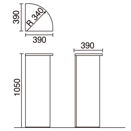 プラス ハイコーナーカウンター BF-H-90 W4/W4 346624 | PLUS | 01