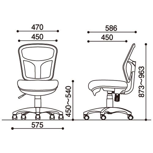 FRENZ 事務イス CF-2M BK ブラック 347119 | ブランド登録なし | 03