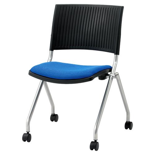 ジョインテックス 会議イス FJC-K5 ブルー 肘無し 347128 | ブランド登録なし