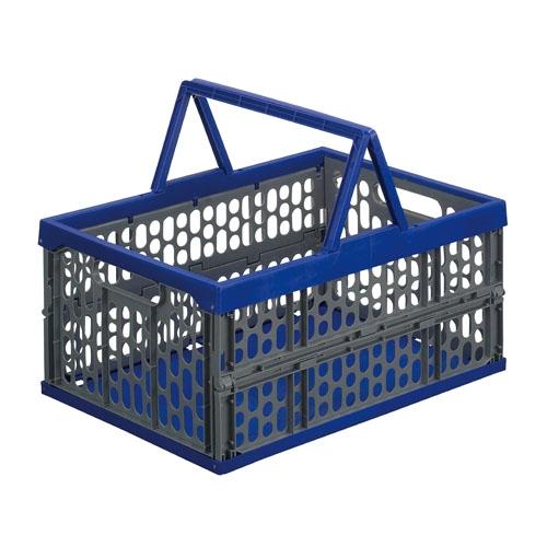 アイリスオーヤマ 取手付オリタタミコンテナ TOC-32L 青/灰 347394 | ブランド登録なし