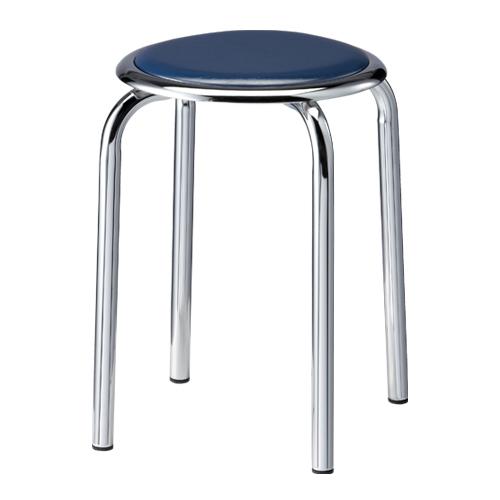 TOKIO 丸イス M-24M ネイビー ビニールシート張り 364455 | ブランド登録なし