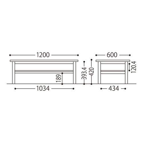 弘益（KOEKI） 応接センターテーブル VT-1260 WN 380550 | 弘益 | 02