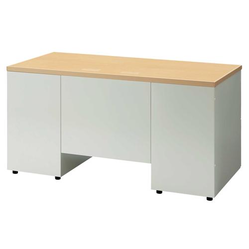 プラス 両袖机 UJ-147D-33 WM/W4 W1400 706477 | PLUS | 01